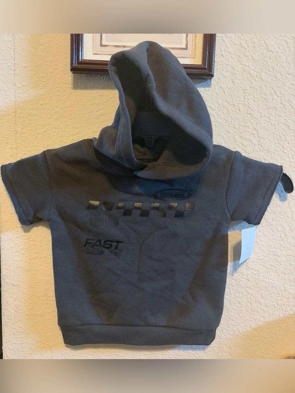 Grayson Mini Kids Short-Sleeve Hoodie - Gray